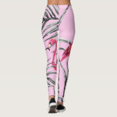 Flamingo's,  waterverf. leggings (Achterkant)