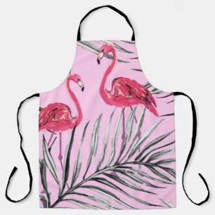 Flamingo's, waterverf. schort