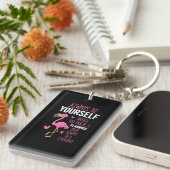 Flamingo's zijn altijd jezelf, tenzij je een sleutelhanger (Voorkant Rechts)