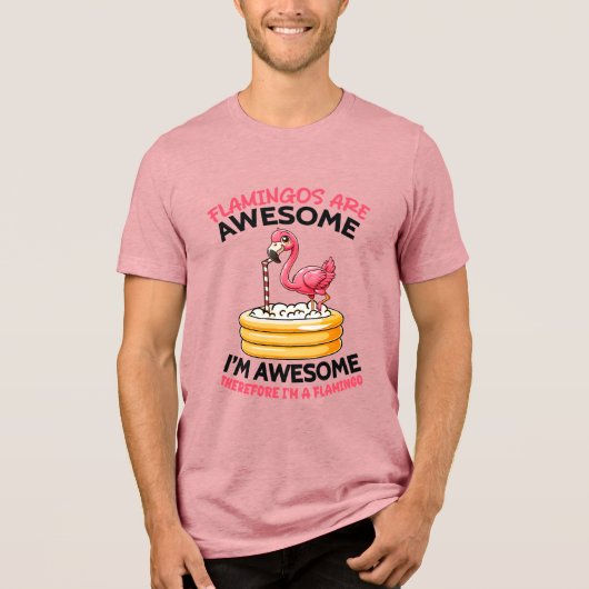 Flamingo's zijn geweldig Tri-Blend shirt (Voorkant)