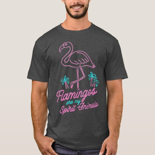 Flamingo's zijn mijn gedistilleerde dieren Flaming T-shirt (Voorkant)