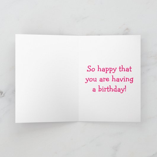 FLAMINGO'S ZIJN "ROZE", HET IS JE VERJAARDAG KAART (Binnen)