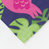 flamingo's, zomerelementen fleece deken (Hoek)