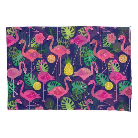 flamingo's, zomerelementen kussensloop (Voorkant)