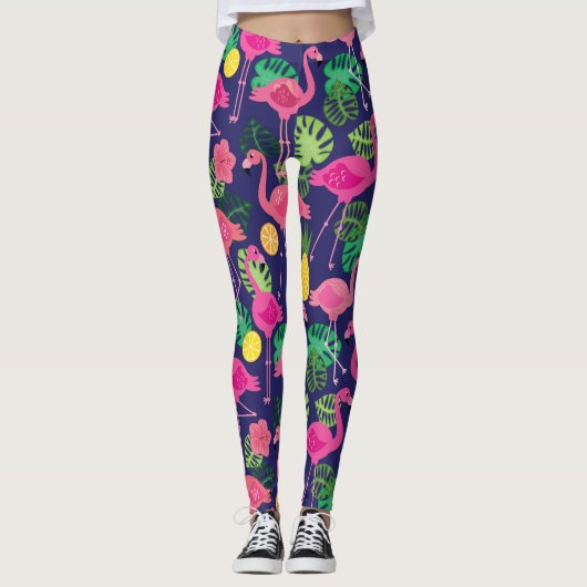 flamingo's, zomerelementen leggings (Voorkant)