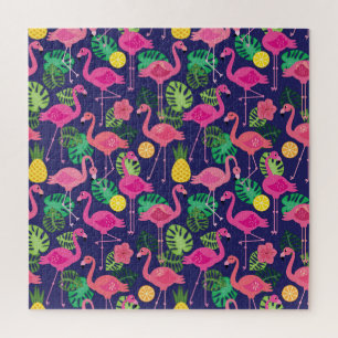 flamingo's, zomerelementen legpuzzel