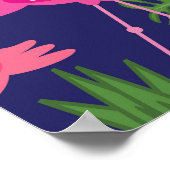  flamingo's, zomerelementen poster (Hoek)