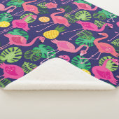 flamingo's, zomerelementen sherpa deken (3/4)