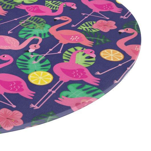  flamingo's, zomerelementen snijplank (Hoek)