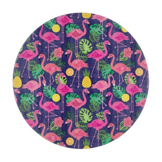  flamingo's, zomerelementen snijplank (Voorkant)