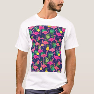 flamingo's, zomerelementen t-shirt