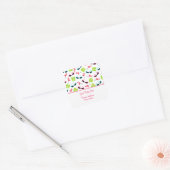 Flamingo's & Zonnebril Adres Sticker (Envelop)