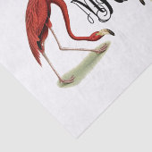 Flamingo's Zwarte Wingeschrift Monogram DIY BG Tissuepapier (Detail)