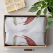 Flamingo's Zwarte Wingeschrift Monogram DIY BG Tissuepapier (Geschenk)