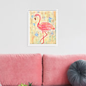 Flamingoschilderij Ingelijst Canvas aan de Wand Afdruk (Insitu (Woonkamer))