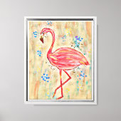 Flamingoschilderij Ingelijst Canvas aan de Wand Afdruk (Voorkant)