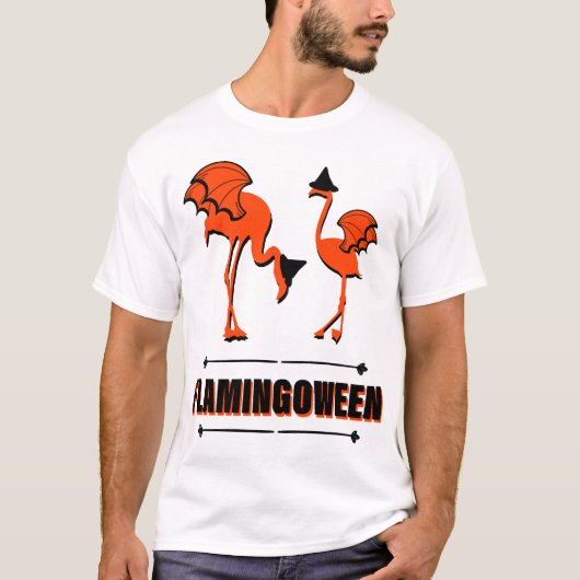 Flamingoween - Halloween T-shirt (Voorkant)
