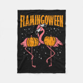 Flamingoween Pumpkin Flamingos Funny Bird Hallowee Fleece Deken (Voorkant)