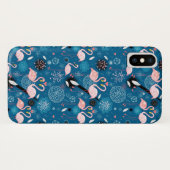 Flamingpatroon van de paardenbloemen Case-Mate iPhone case (Achterkant (horizontaal))
