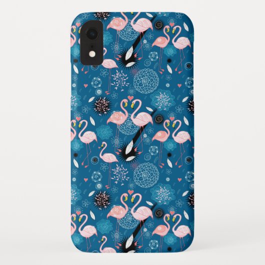 Flamingpatroon van de paardenbloemen Case-Mate iPhone case (Achterkant)