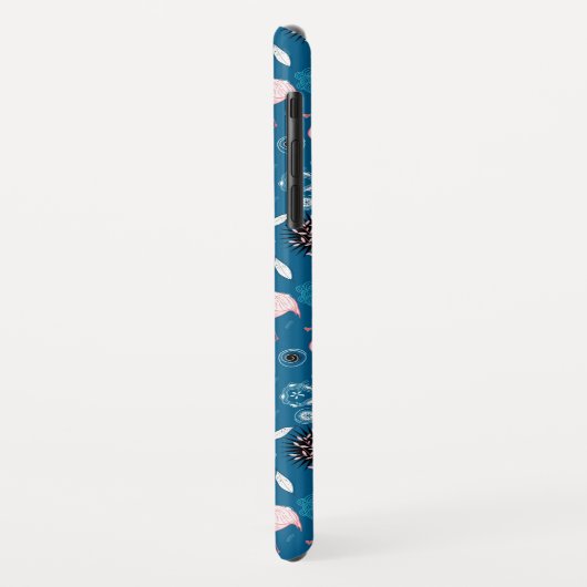 Flamingpatroon van de paardenbloemen Case-Mate iPhone case (Achterkant/links)