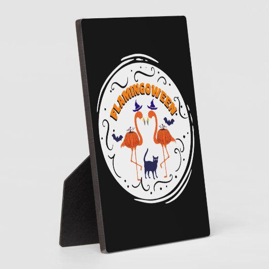 Flamingtussen  pompoen Flamingo Witch Fotoplaat (Zijkant)