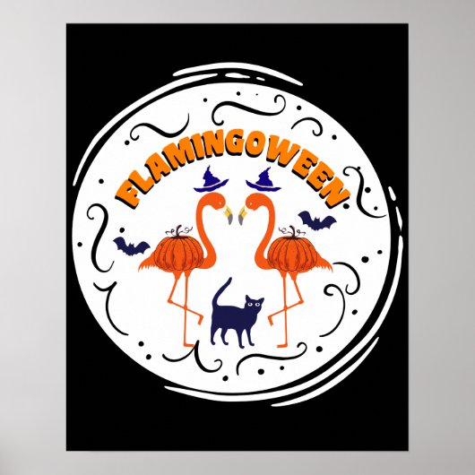 Flamingtussen pompoen Flamingo Witch Poster (Voorkant)