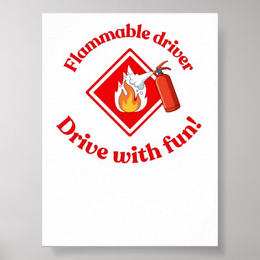 Flammable Driver Trucker | ADR digital download Poster (Voorkant)