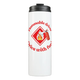 Flammable Driver Trucker Gift | Funny ADR Hazmat Thermosbeker