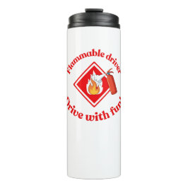 Flammable Driver Trucker Gift | Funny ADR Hazmat Thermosbeker
