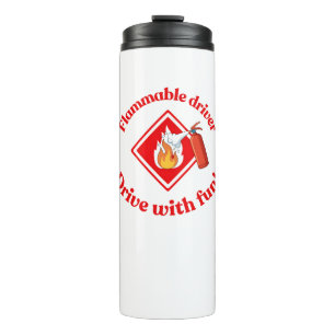 Flammable Driver Trucker Gift   Funny ADR Hazmat Thermosbeker