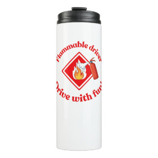 Flammable Driver Trucker Gift | Funny ADR Hazmat Thermosbeker