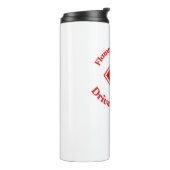 Flammable Driver Trucker Gift | Funny ADR Hazmat Thermosbeker (Gedraaid links)