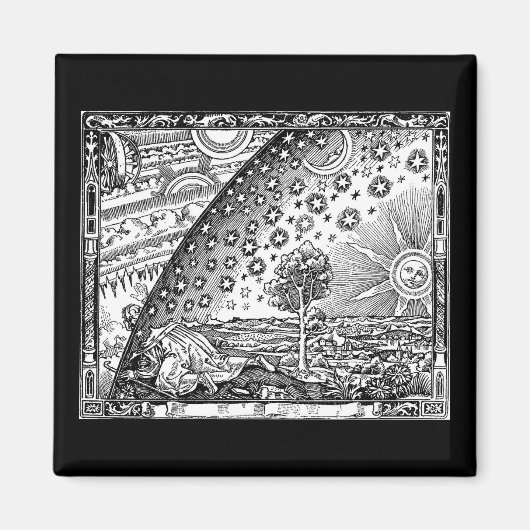Flammarion Dome Woodcut Engraving Magneet (Voorkant)