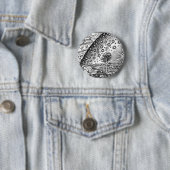 Flammarion Engraving Black And White Ronde Button 5,7 Cm (In situ)