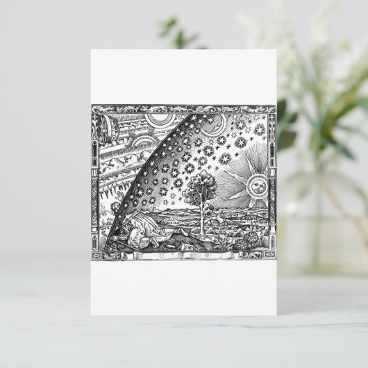 Flammarion Engraving Black And White Save The Date (Staand voorkant)