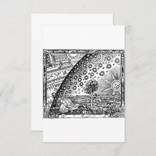 Flammarion Engraving Black And White Save The Date (Voorkant / Achterkant)