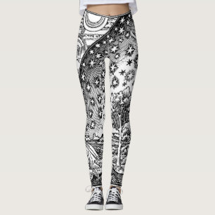 Flammarion Engraving Black en White Leggings