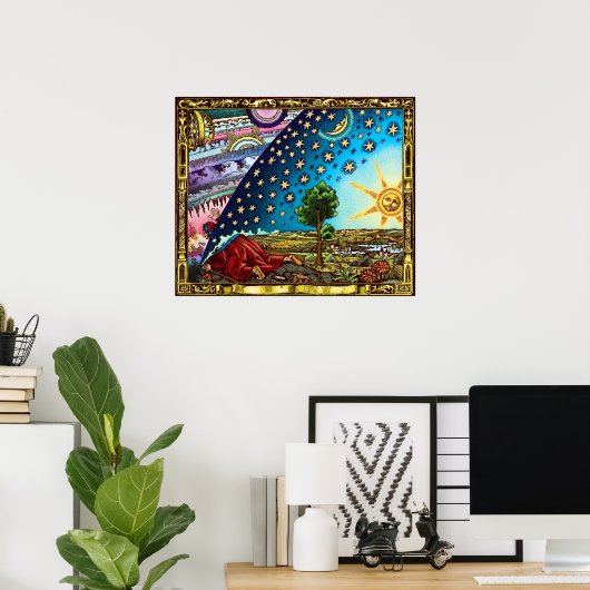 Flammarion Flat Earth Poster (Thuiskantoor)