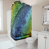 Flammarion Heaven and Earth Engraving Artwork Douchegordijn (In situ)