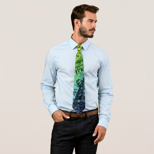 Flammarion Heaven and Earth Engraving Artwork Stropdas (In situ)