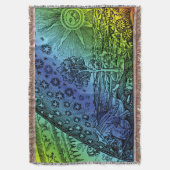 Flammarion Hemel en Aarde Gravure Kunstwerk Deken (Voorkant Verticaal)