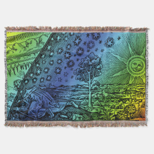 Flammarion Hemel en Aarde Gravure Kunstwerk Deken