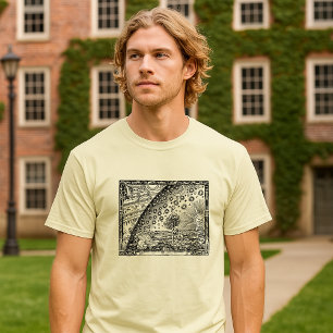 Flammarion Houtsnede Victoriaans Tijdperk Hemelse  T-shirt