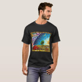 Flammarion Woodcut Flat Earth Design 2017 T-shirt (Voorkant volledig)