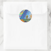 Flammarion Woodcut Flat Earth Design Square COLOR Ronde Sticker (Tas)