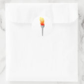 Flammen Fackel flames torch Ronde Sticker (Tas)