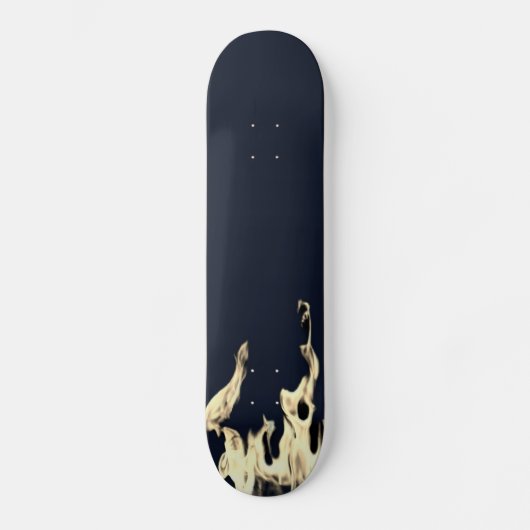 Flammen Flamme Flame Flames Feuer Fire blue Skateb Persoonlijk Skateboard (Voorkant)