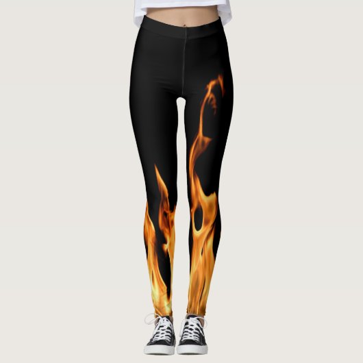 Flammen – Flamme – Flame – Flames – Feuer – Fire Leggings (Voorkant)