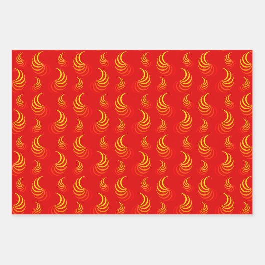 Flammen Geschenkpapierset Packpapier Blatt Inpakpapier Vel (Voorkant 3)